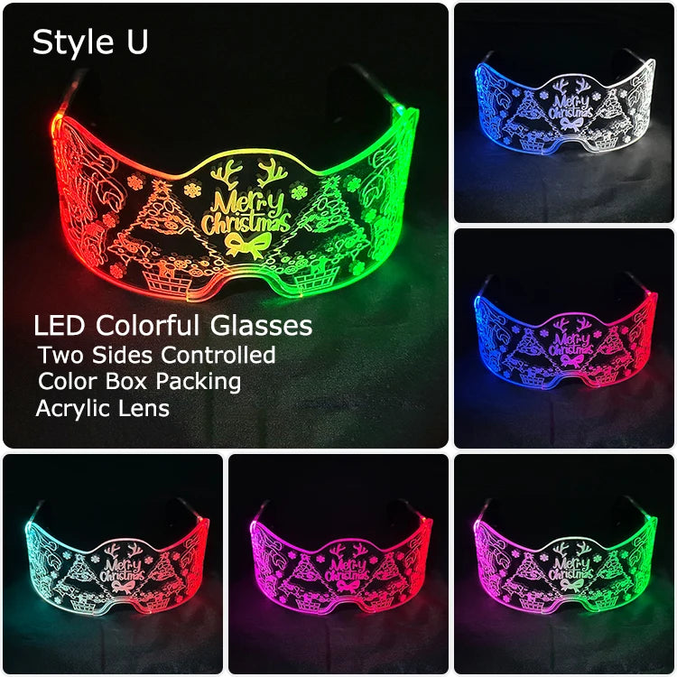 LED Neon Luminous Glow Party Glasses