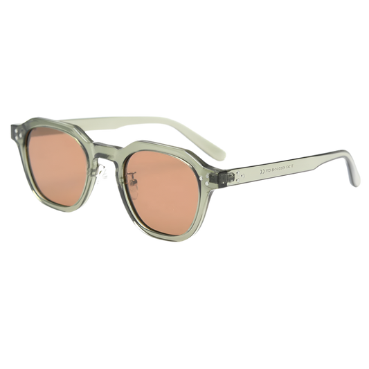Peekaboo Korean Retro TR90 Polygon Polarized Sunglasses