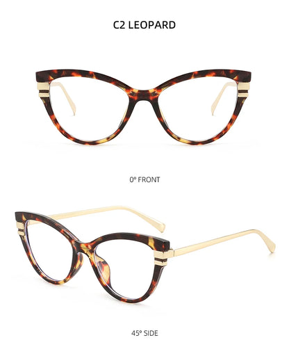 Chic retro cat-eye blue light glasses - retinosa