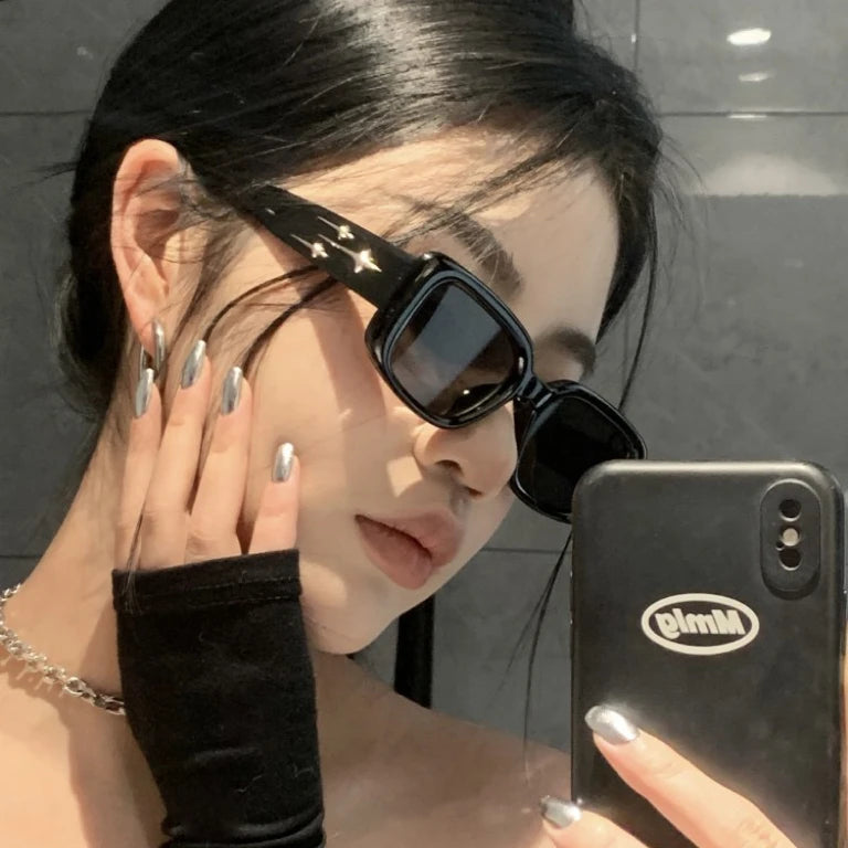 Kitten Eye Retro Y2K Style Small Square Sunglasses