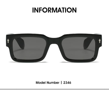 Classical Retro Square Rivet Sunglasses