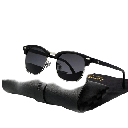 Semi-Rimless Retro Sunglasses