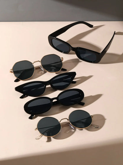 5PCS Unisex Metal Plastic Street Fashion Sunglasses