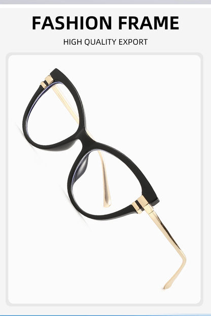 Chic retro cat-eye blue light glasses - retinosa