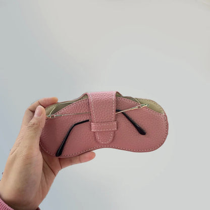 Portable Soft Leather Glasses Case