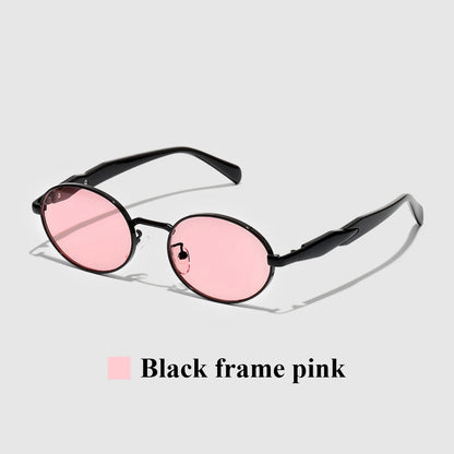 Luxury Metal Frame Cat Eye Oval Women's Sunglasses