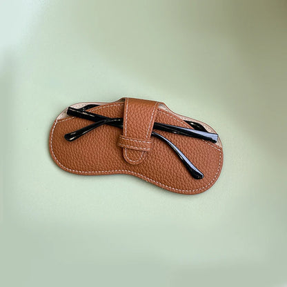 Portable Soft Leather Glasses Case