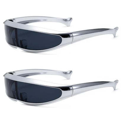 Futuristic One-piece Y2K Steampunk Sunglasses