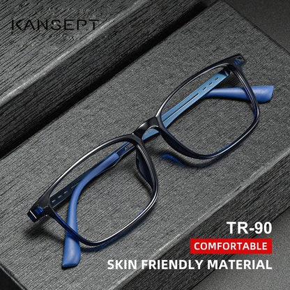 KANSEPT High Quality UltraLight Pure Titanium Anti Blue Reading Glasses Myopia Hyperopia Optical Glasses Prescription Eyewear