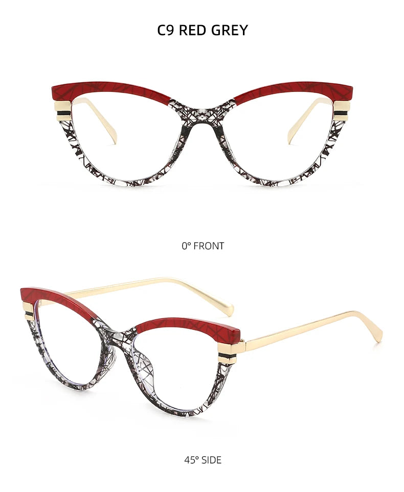 Chic retro cat-eye blue light glasses - retinosa