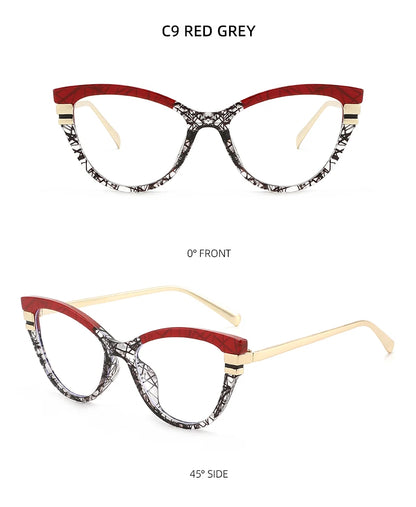 Chic retro cat-eye blue light glasses - retinosa