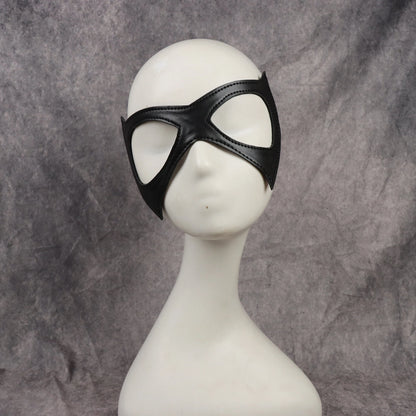 Black Gothic Punk Sexy Cat Leather Eye Mask
