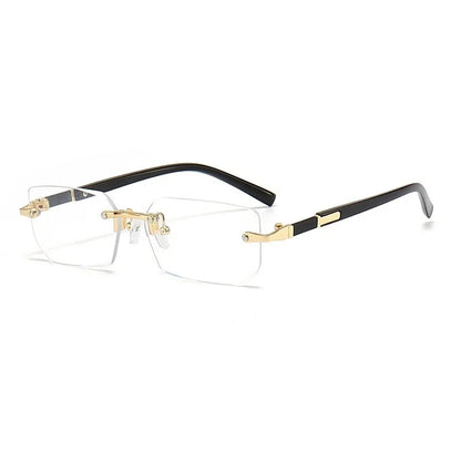 Frameless Luxury Trimmed Square Sunglasses