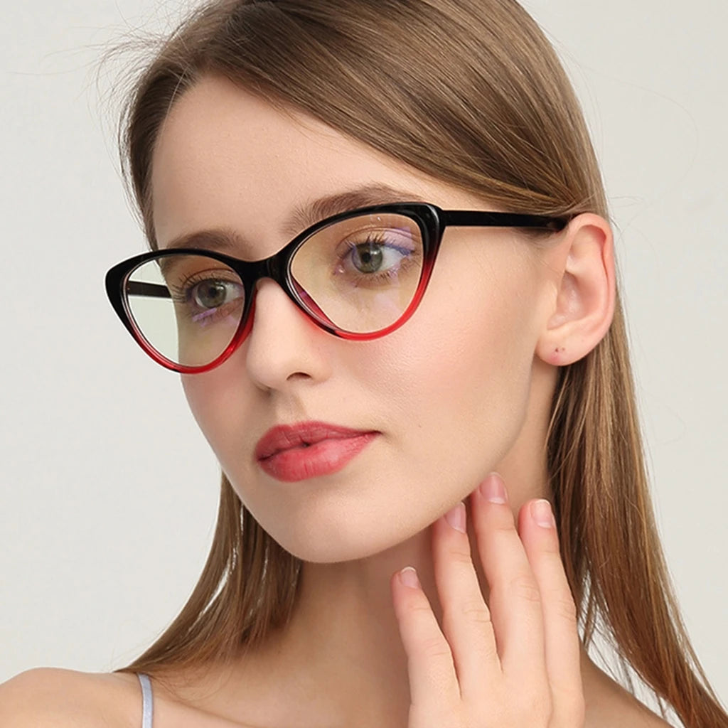 Fashion Cat Eye Female Eyewear Glasses - retinosa