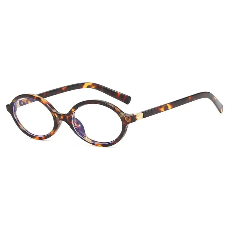 Cute Sexy Lovely Small Oval Leopard Sunglasses