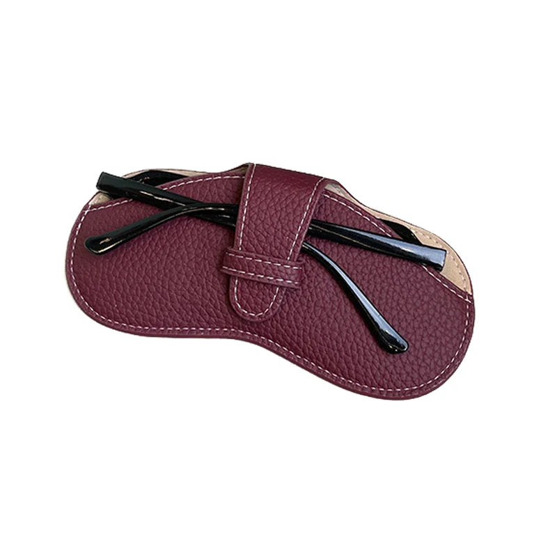 Portable Soft Leather Glasses Case