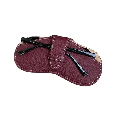 Portable Soft Leather Glasses Case