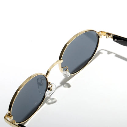 Luxury Metal Frame Cat Eye Oval Women's Sunglasses