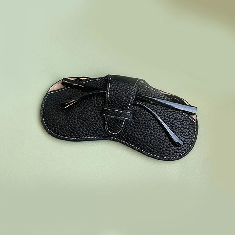Portable Soft Leather Glasses Case