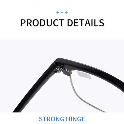 Retro Classic Half Frames Anti Blue Light Eyeglasses - retinosa
