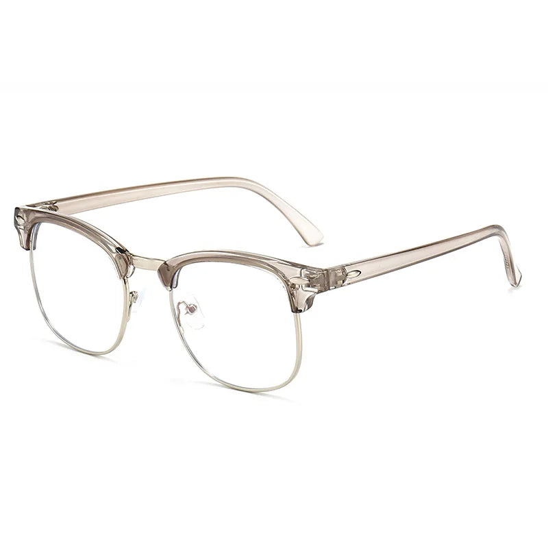 Retro Classic Half Frames Anti Blue Light Eyeglasses - retinosa