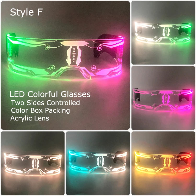 LED Neon Luminous Glow Party Glasses