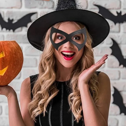 Half Face Mask Elastic Band Black Eye Mask Halloween Party