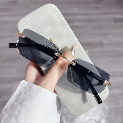 High-Definition Rimless Square Eyewear