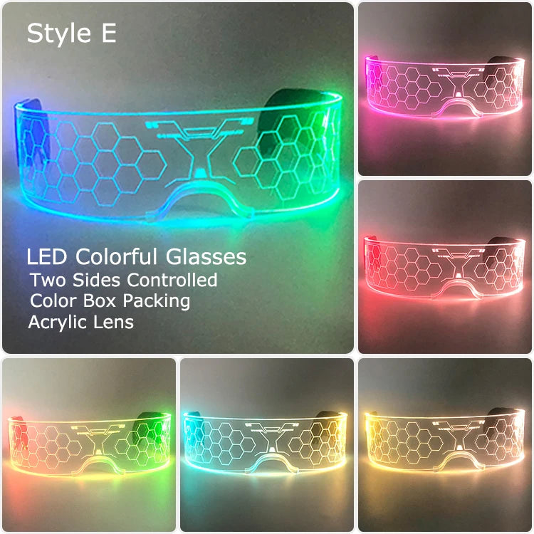LED Neon Luminous Glow Party Glasses