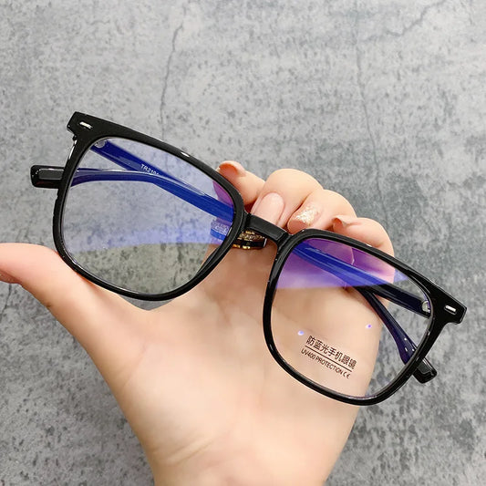Black Anti-Blue Light Computer Unisex Square sunglasses