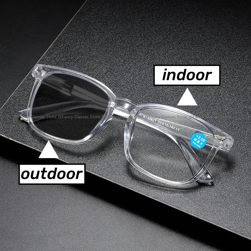 Anti-UV Far Sight Photochromic Reading Eyeglasses