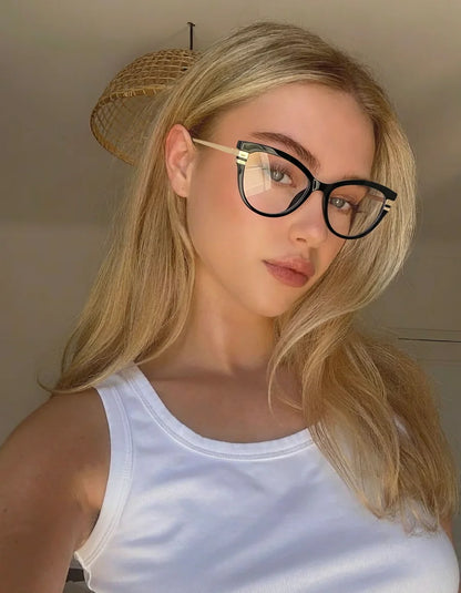 Chic retro cat-eye blue light glasses - retinosa