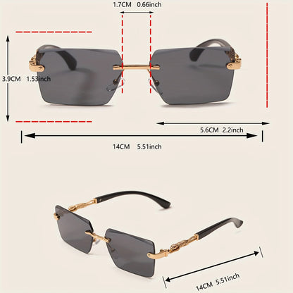 Beach Vacation Luxury Rimless Sunglasses