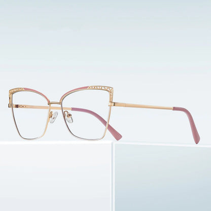 Cat-eye Anti-blue Light Glasses Metal Frame - retinosa
