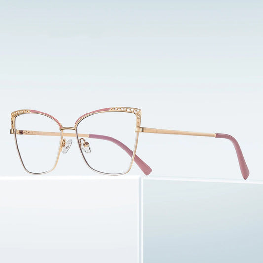 Cat-eye Anti-blue Light Glasses Metal Frame - retinosa