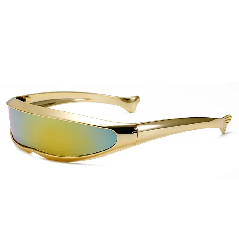 Futuristic One-piece Y2K Steampunk Sunglasses