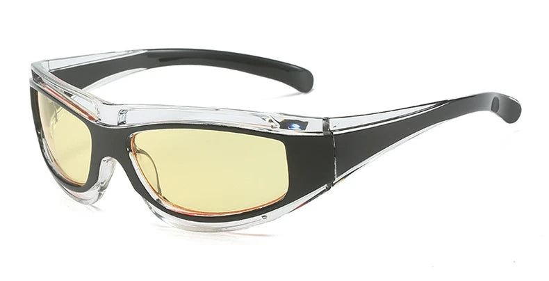 Y2K Futuristic s For Women Punk Wrap Sunglasse - retinosa