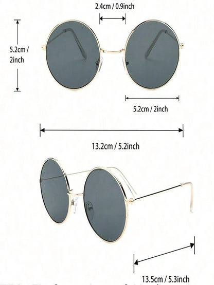 5PCS Unisex Metal Plastic Street Fashion Sunglasses