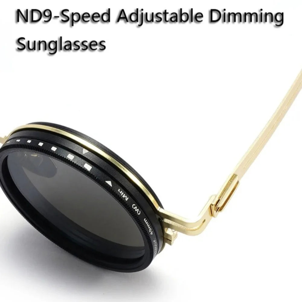 ND2-400 Adjustable Round Dimming Polarized Glasses