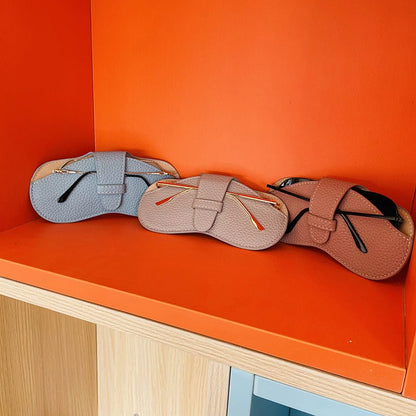 Portable Soft Leather Glasses Case