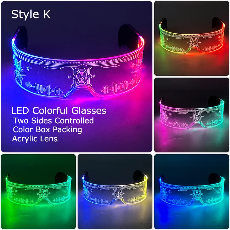 LED Neon Luminous Glow Party Glasses