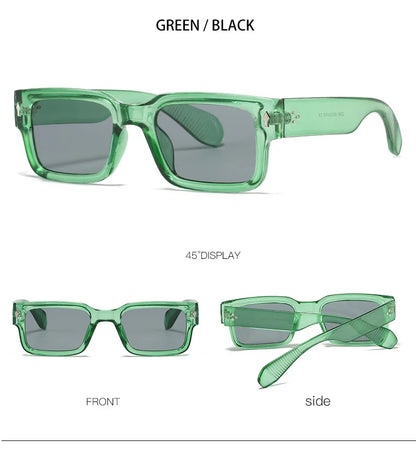 Classical Retro Square Rivet Sunglasses
