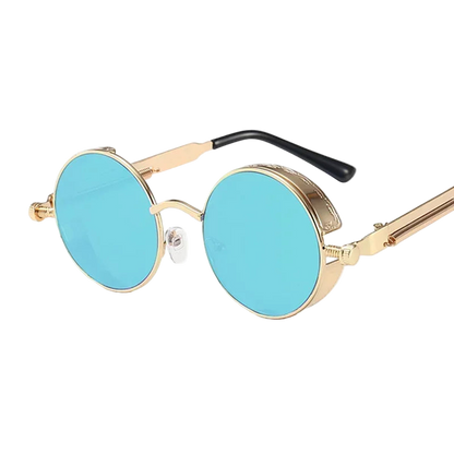 Retro Classic Steampunk Style Round Sunglasses