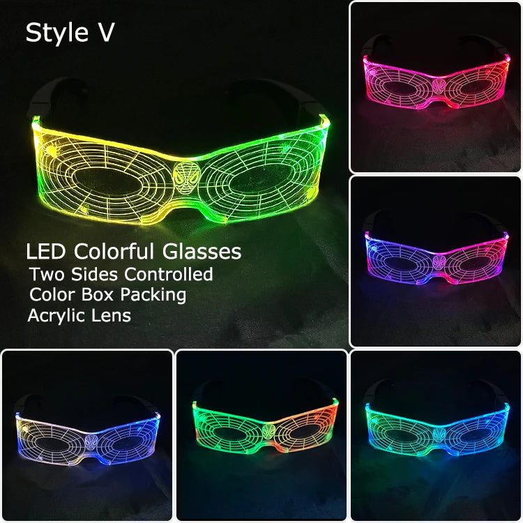 LED Neon Luminous Glow Party Glasses