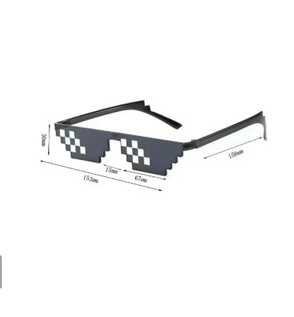 5Pcs Trick Toy Thug Life Pixel Mosaic Glasses