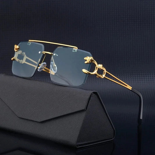 Luxury Rimless Square Sunglasses