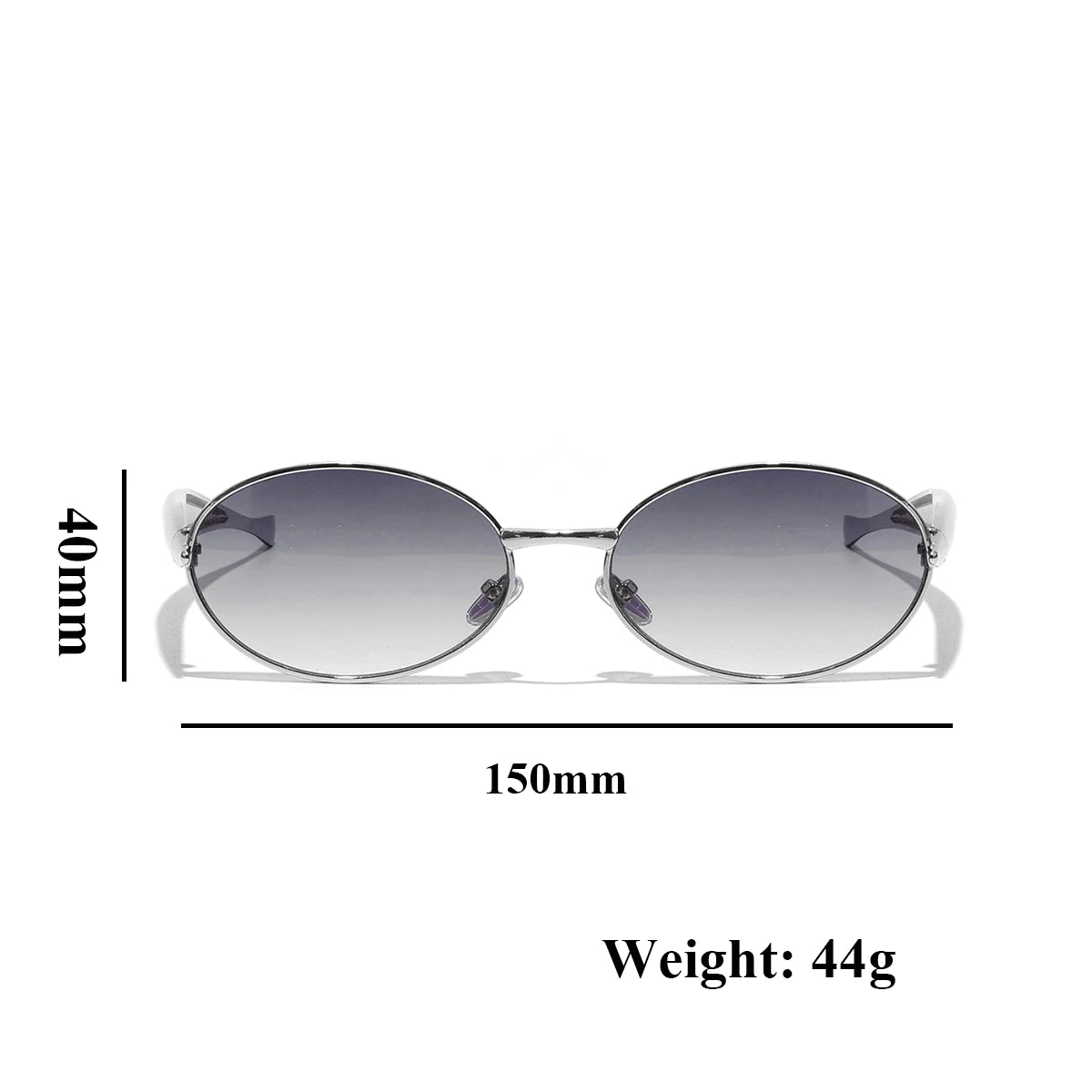 Luxury Metal Frame Cat Eye Oval Women's Sunglasses