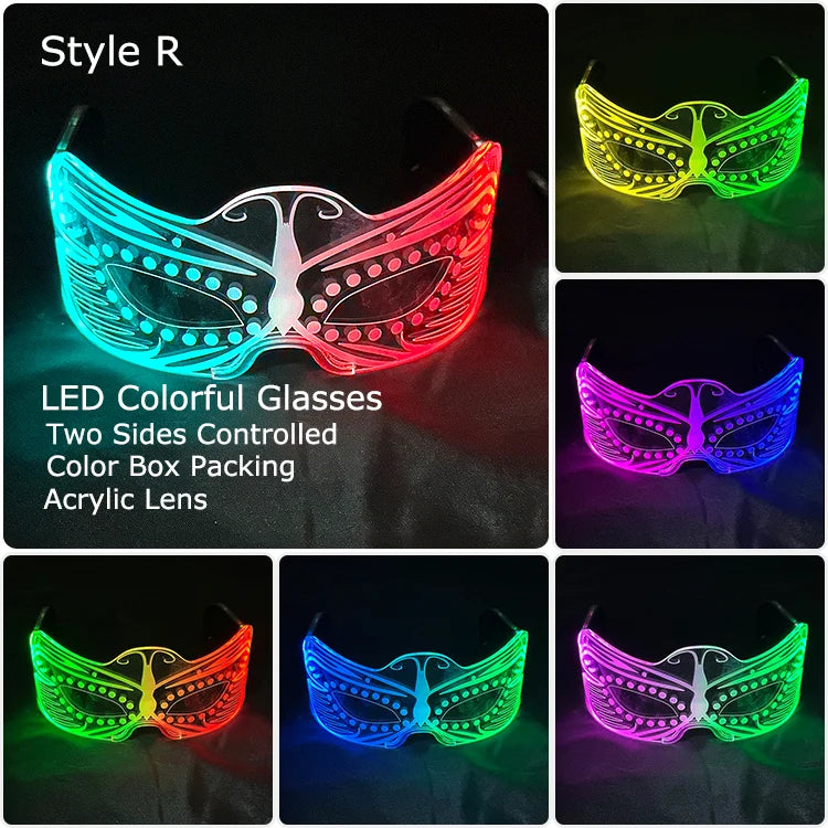 LED Neon Luminous Glow Party Glasses