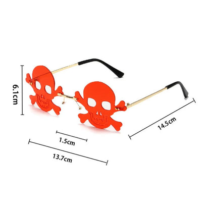 Halloween Alloy Oval Cutout Pumpkin Glasses