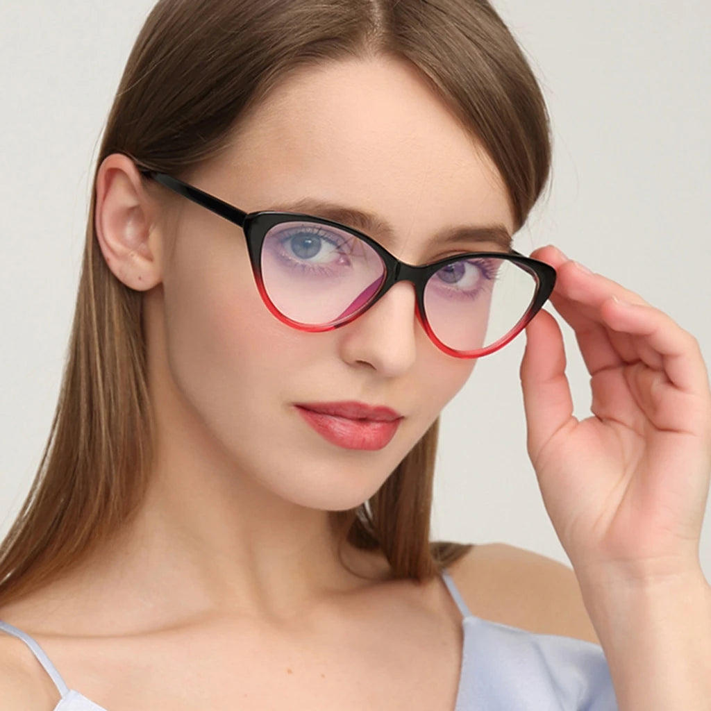 Fashion Cat Eye Female Eyewear Glasses - retinosa